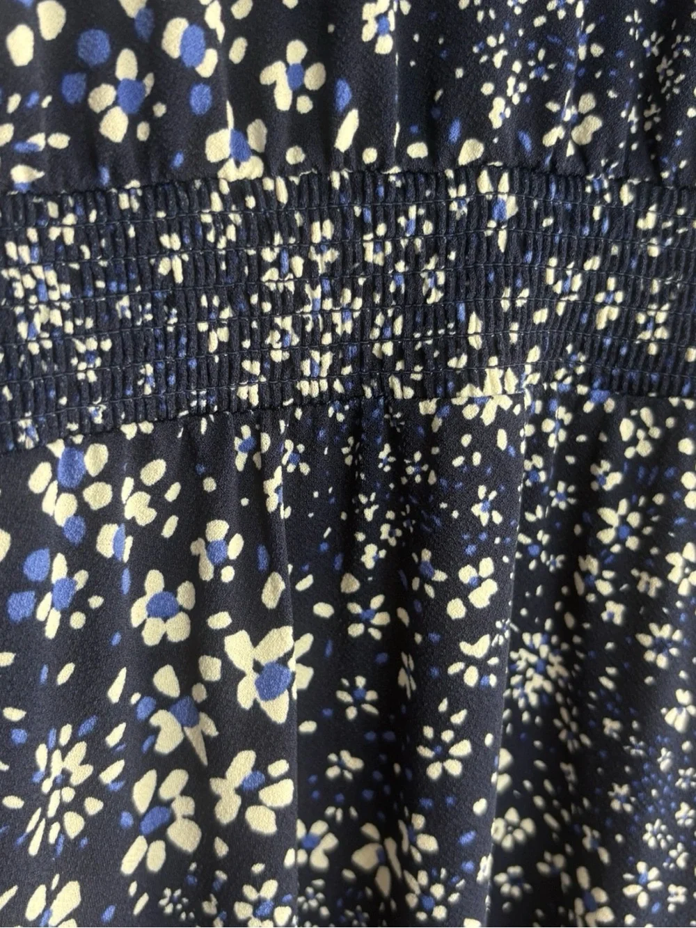 TALBOTS Long-Sleeve Floral Dress in Blue / Lavender / White Size XL — NWT